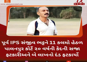 પૂર્વ IPS સંજીવ ભટ્ટને 11 કલમો હેઠળ પાલનપુર કોર્ટે ૨૦ વર્ષની કેદની સજા ફટકારીઅને બે લાખનો દંડ ફટકાર્યો