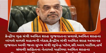 કેન્દ્રીય ગૃહ મંત્રી અમિત શાહ ગુજરાતના પ્રવાસે,અમિત શાહના બંગલે મળશે મહત્વની બેઠક,કેન્દ્રીય મંત્રી અમિત શાહ…