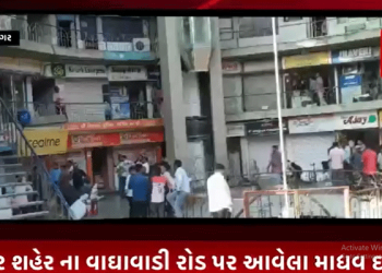 ભાવનગર શહેર ના વાઘાવાડી રોડ પર આવેલા માધવ દર્શન કૉમ્પ્લેક્સ માં ફાયર વિભાગ દ્વારા મારવા માં આવ્યા સિલ મામલો ગરમાયો