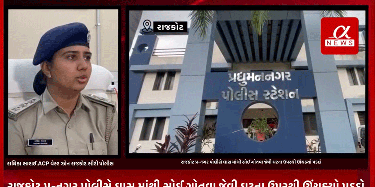 રાજકોટ પ્ર-નગર પોલીસે ઘાસ માંથી સોઈ ગોતવા જેવી ઘટના ઉપરથી ઊંચક્યો પડદો.