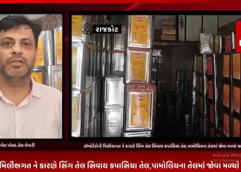 ઈમ્પોર્ટરોની મિલીભગત ને કારણે સિંગ તેલ સિવાય તેલ,પામોલિયના તેલમાં જોવા મળ્યો ભવા વધારો,શું છે આ ભાવ વધારા પાછળનું કારણ જુઓ આલ્ફા ન્યુઝ પર.