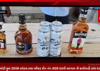 ભાવનગર શહેર ના તણસા વાવડી ગામ પાસે ભાવનગર LCB ટીમ પેટ્રોલીંગ માં હતી તે દરમ્યાન બાતમી મળતા દારૂ ની નાની મોટી કુલ 2856 બોટલ તથા બીયર ટીન નંગ 408 જડપી આગળ ની કાર્યવાહી હાથ ધરવા માં આવી.