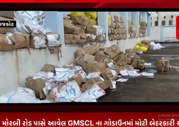 રાજકોટના મોરબી રોડ પાસે આવેલ GMSCL ના ગોડાઉનમાં મોટી બેદરકારી આવી સામે.