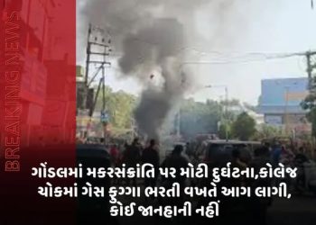 ગોંડલમાં મકરસંક્રાંતિ પર મોટી દુર્ઘટના,કોલેજ ચોકમાં ગેસ ફુગ્ગા ભરતી વખતે આગ લાગી, કોઈ જાનહાની નહીં