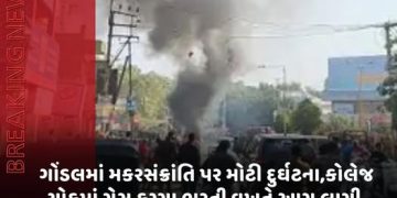 ગોંડલમાં મકરસંક્રાંતિ પર મોટી દુર્ઘટના,કોલેજ ચોકમાં ગેસ ફુગ્ગા ભરતી વખતે આગ લાગી, કોઈ જાનહાની નહીં