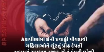 ઠંડાપીણામાં ઘેની પ્રવાહી પીવડાવી મહિલાઓને લૂંટતું પ્રૌઢ દંપતી ઝડપાયું,રામધણ નજીક રહેતું દંપતી ઘરેથી નીકળી અલગ-અલગ સ્થળે જઈ શિકાર શોધી તેને ટાર્ગેટ કરતું
